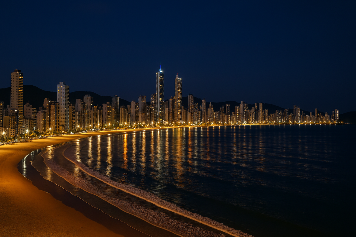 Vista da orla de Balneário Camboriú