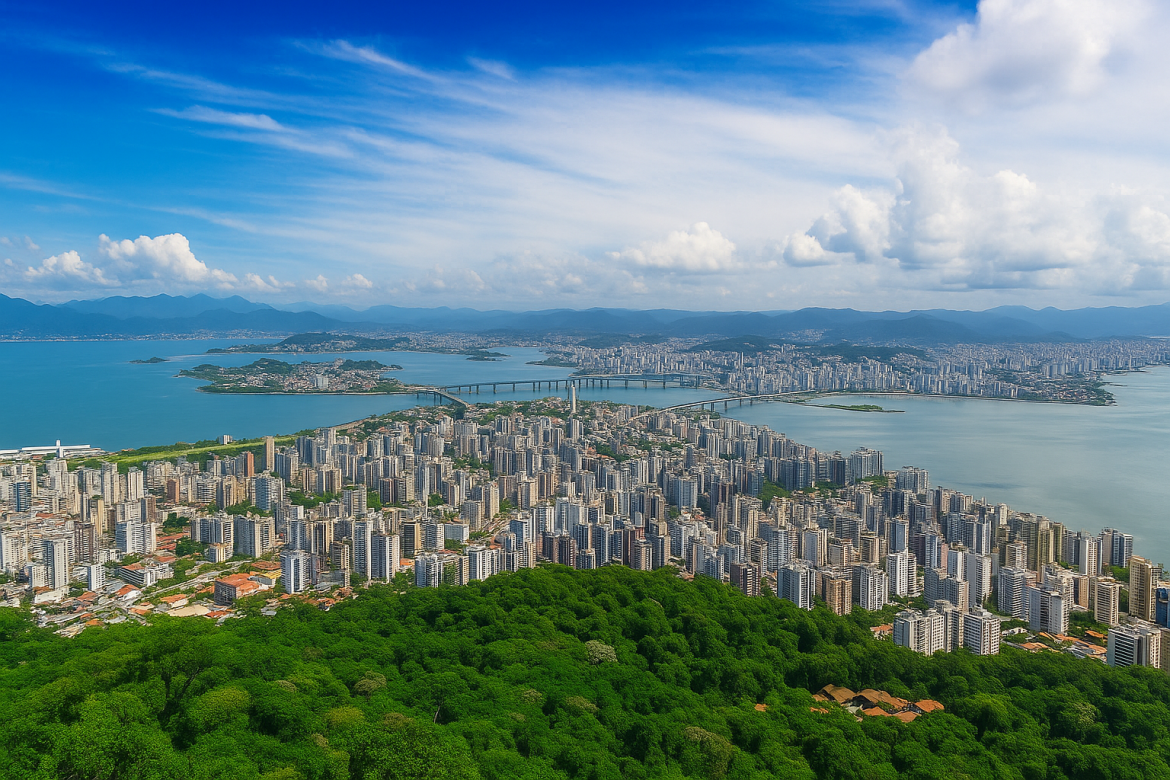 Vista aérea de floripa